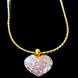 💛18kt Gold Plated Swarovski Crystal Heart Necklace💛